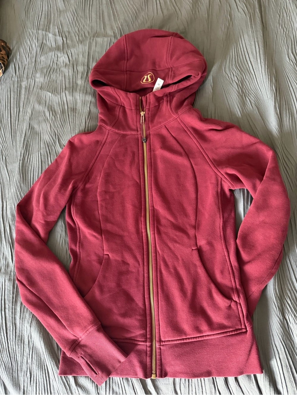 lululemon women’s maroon/red scuba full zip Hoodie Jacket